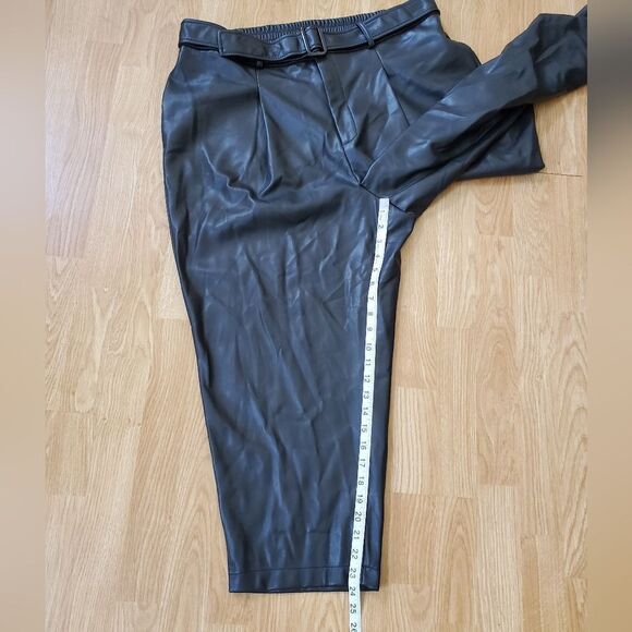 INC International Faux-Leather Belted Pants sz  2X - Picture 9 of 12